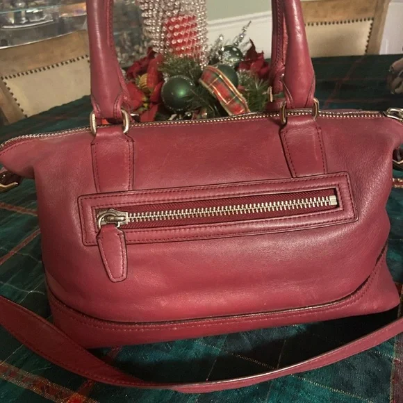 Coach Red Leather Shoulder Bag - Picture 7 of 10